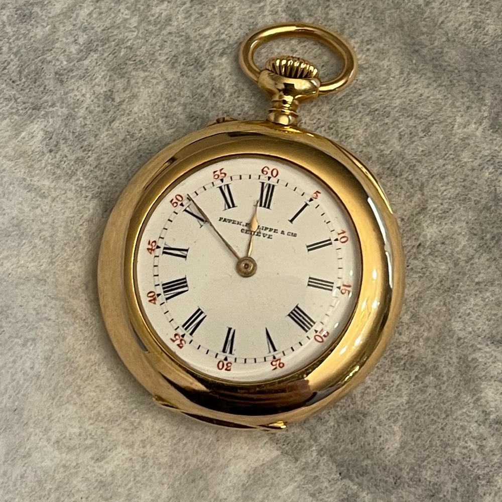 Patek Philippe antique pocket watch in 18k yellow gold